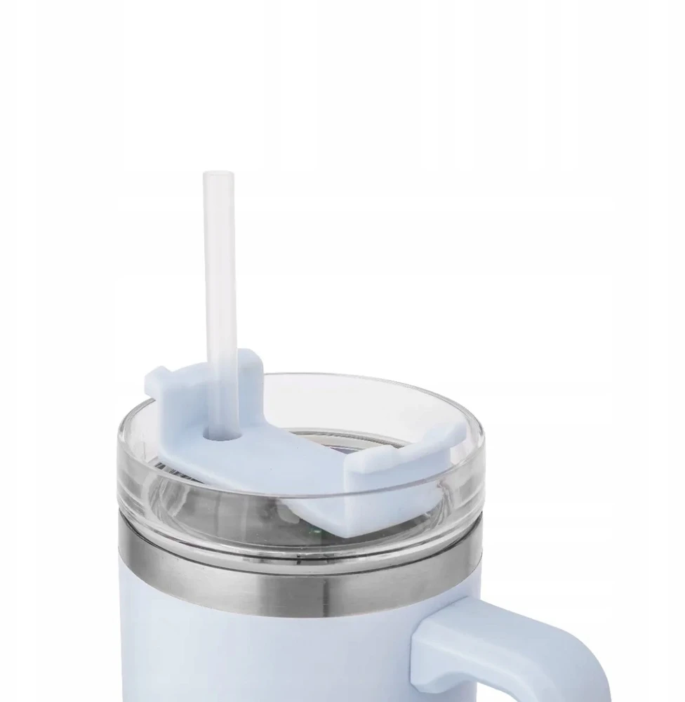 Altom Design Termopuodelis su šiaudeliais, nerūdijantis plienas, skirtas Altom automobiliui, 880ml Mėlyna