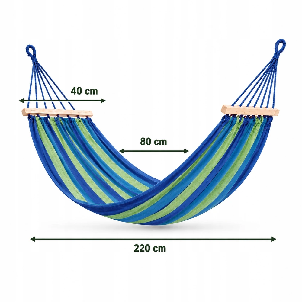 Blue VIENAMENIMS SODO HAMAKAS SU REINFORCEED CAMPING Mėlynas 100KG
