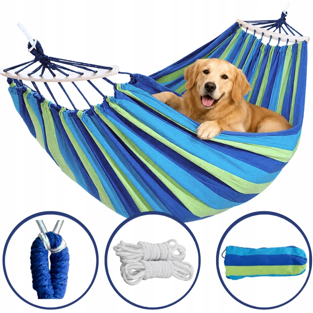 Blue VIENAMENIMS SODO HAMAKAS SU REINFORCEED CAMPING Mėlynas 100KG