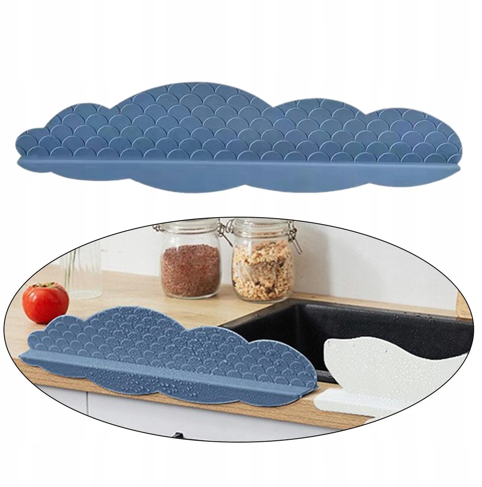Blue Virtuvės kriaukle Apsauga nuo purslų Silikono vandens apsauga Barjeras Anti Mėlyna Cloud