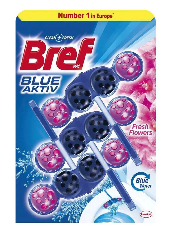 WC valiklis-gaiviklis BREF COLOR AKTIV FLOWER, 3×50 g