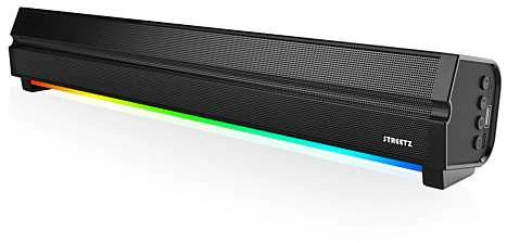 Streetz Nešiojama kolonėlė Bluetooth, su RGB, micro SD / SB100-BLK / 6612035