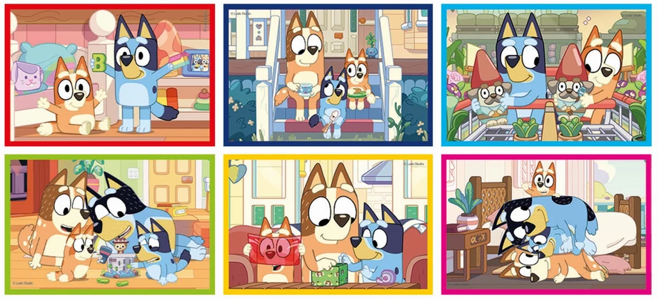 Bluey. 6 dalių Clementoni kaladėlės