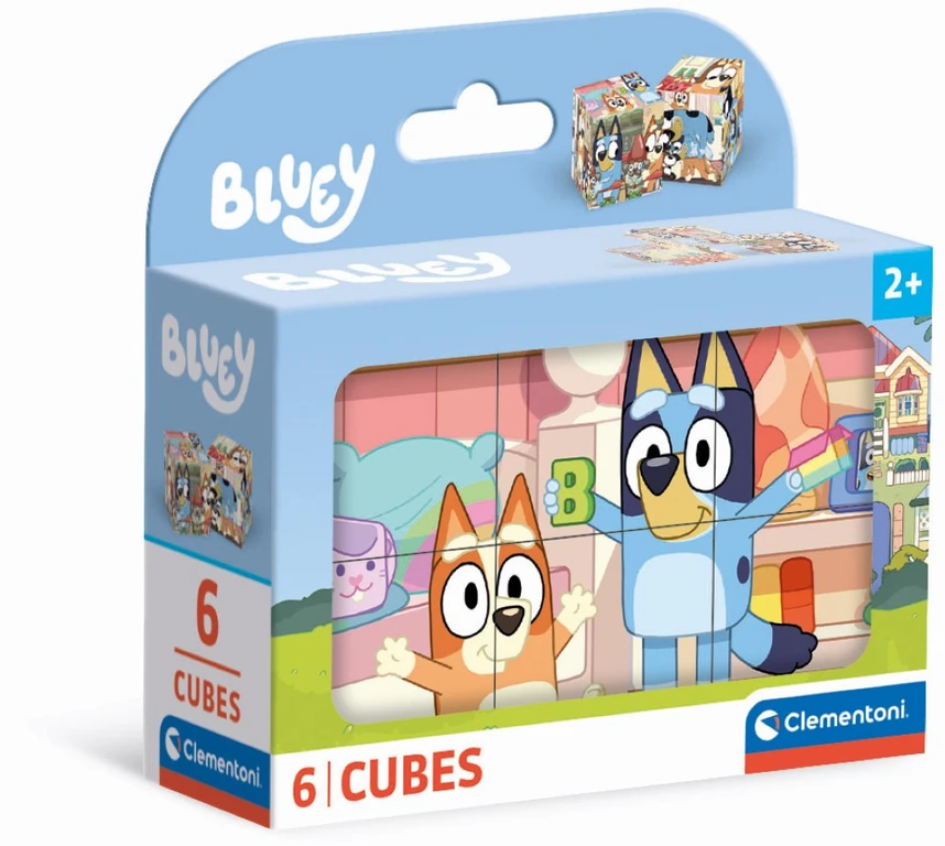 Bluey. 6 dalių Clementoni kaladėlės