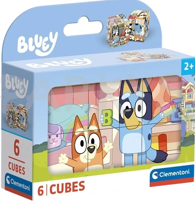 Bluey. 6 dalių Clementoni kaladėlės