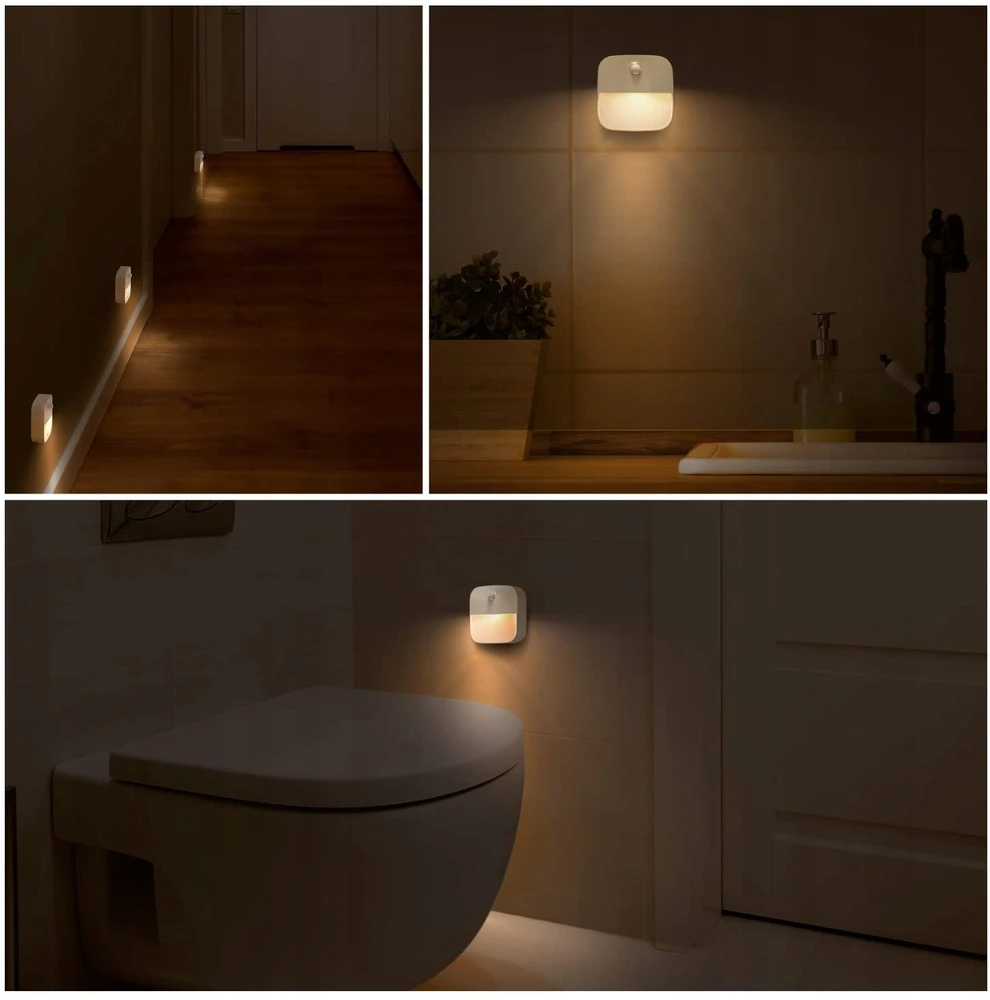 blurr LED NAKTINIS LEMPAS su prieblandos judesio jutikliu laiptams, koridoriui, vonios kambariui