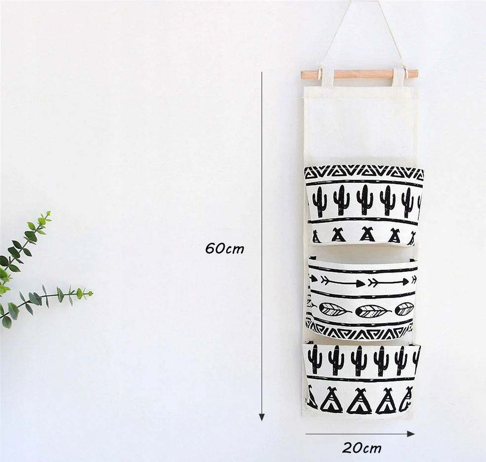 blurr SIENOS PAKABAMAS ORGANIZATORIUS Žaislai 3 kišenės Neperšlampamas 60x20 cm