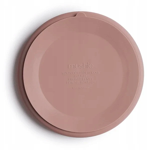 MUSHIE silikoninė lėkštė limpančiu dugnu, Blush