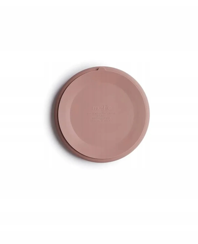 MUSHIE silikoninė lėkštė limpančiu dugnu, Blush