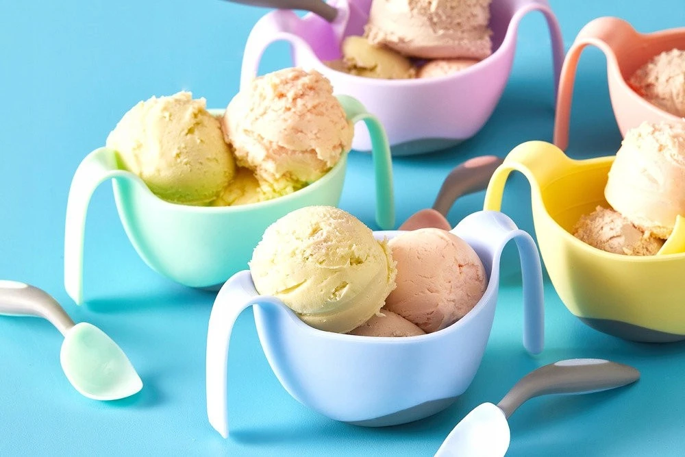 BLW vaikiškų stalo įrankių Gelato Boysenberry b.box šakutės šaukštas dėkle