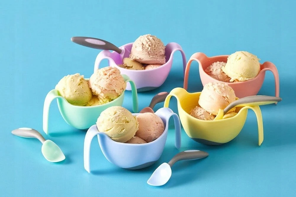 BLW vaikiškų stalo įrankių Gelato Boysenberry b.box šakutės šaukštas dėkle