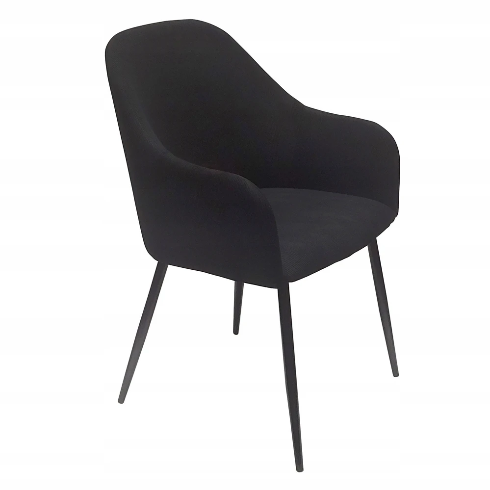 Bm Design 2 MONTANA kėdės, juodas velvetas, juodos metalinės kojos