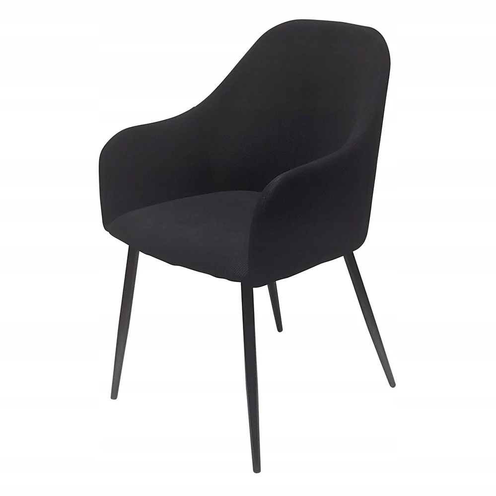 Bm Design 2 MONTANA kėdės, juodas velvetas, juodos metalinės kojos