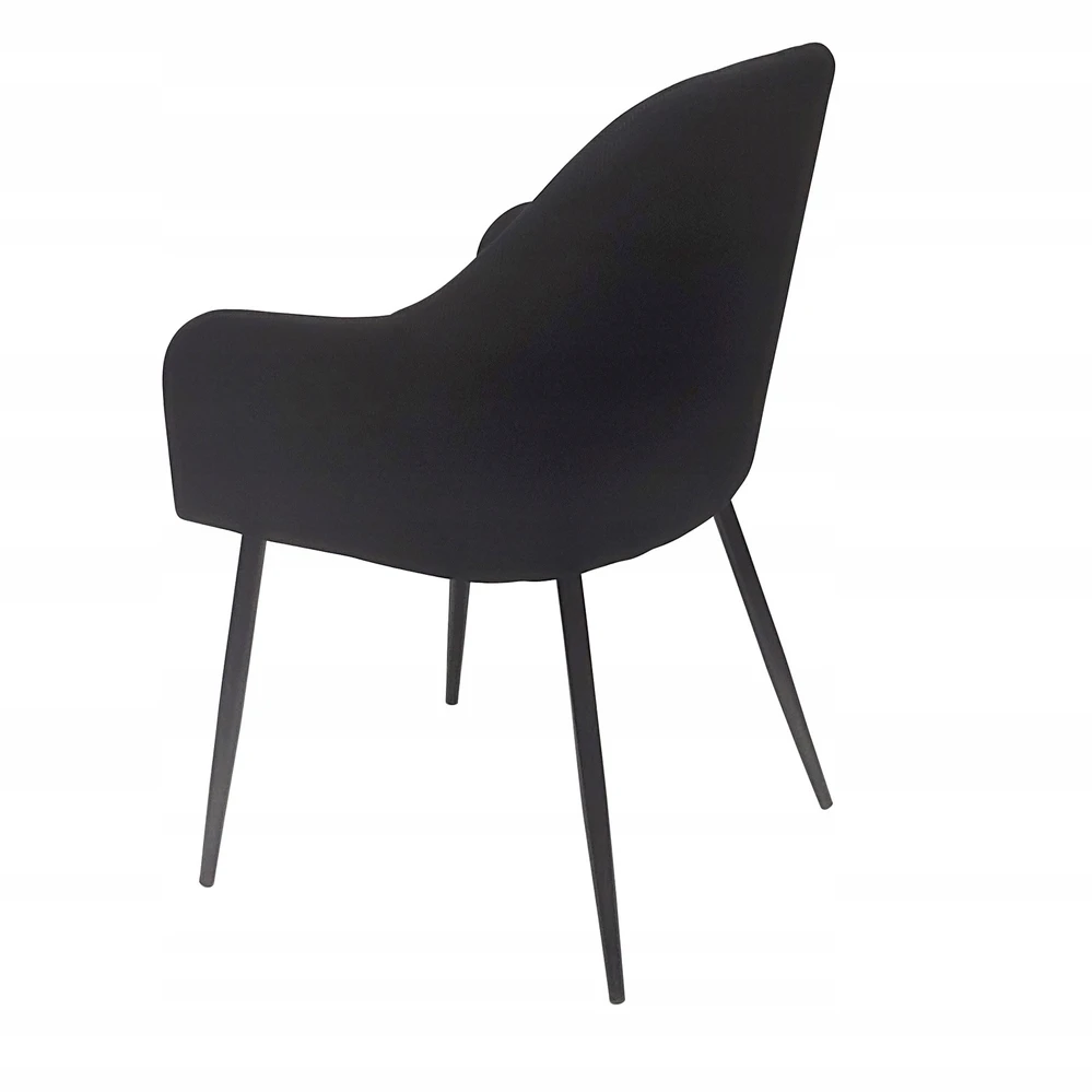 Bm Design 2 MONTANA kėdės, juodas velvetas, juodos metalinės kojos