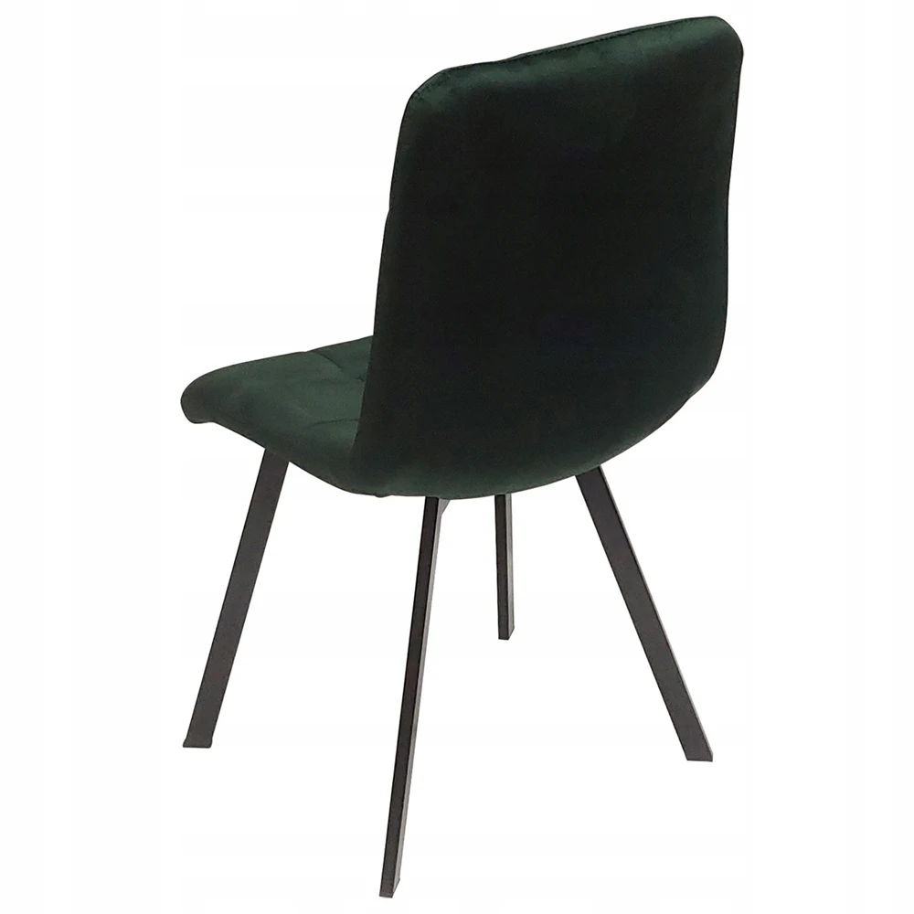Bm Design 2 NEVADA žalios spalvos aksominės kėdės su minkštomis juodomis kojelėmis