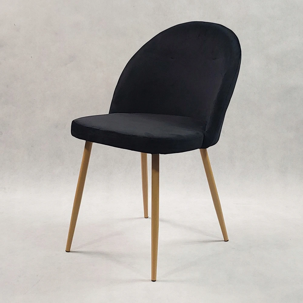 Bm Design 4 Denver Velvet kėdės, aptrauktos juodu aksomu