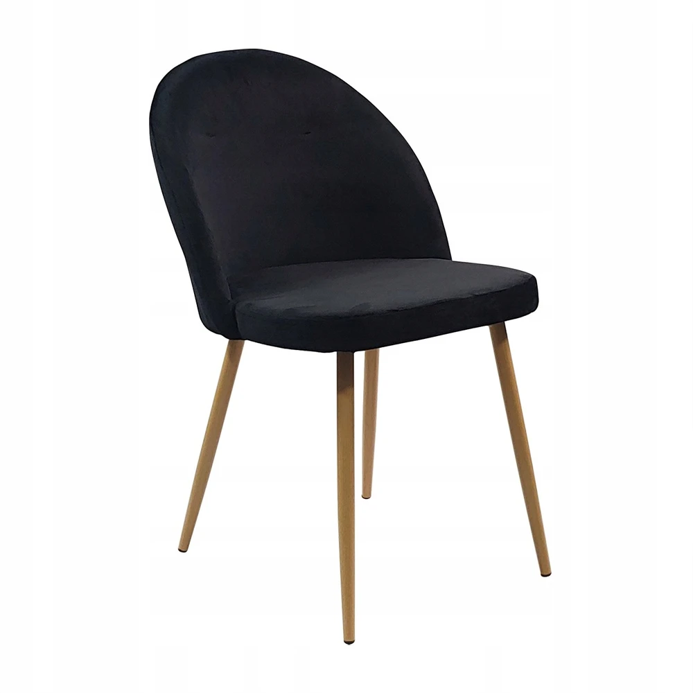 Bm Design 4 Denver Velvet kėdės, aptrauktos juodu aksomu