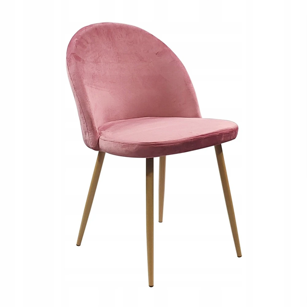Bm Design 4 Denwer Velvet rožinės spalvos kėdės - aksomas