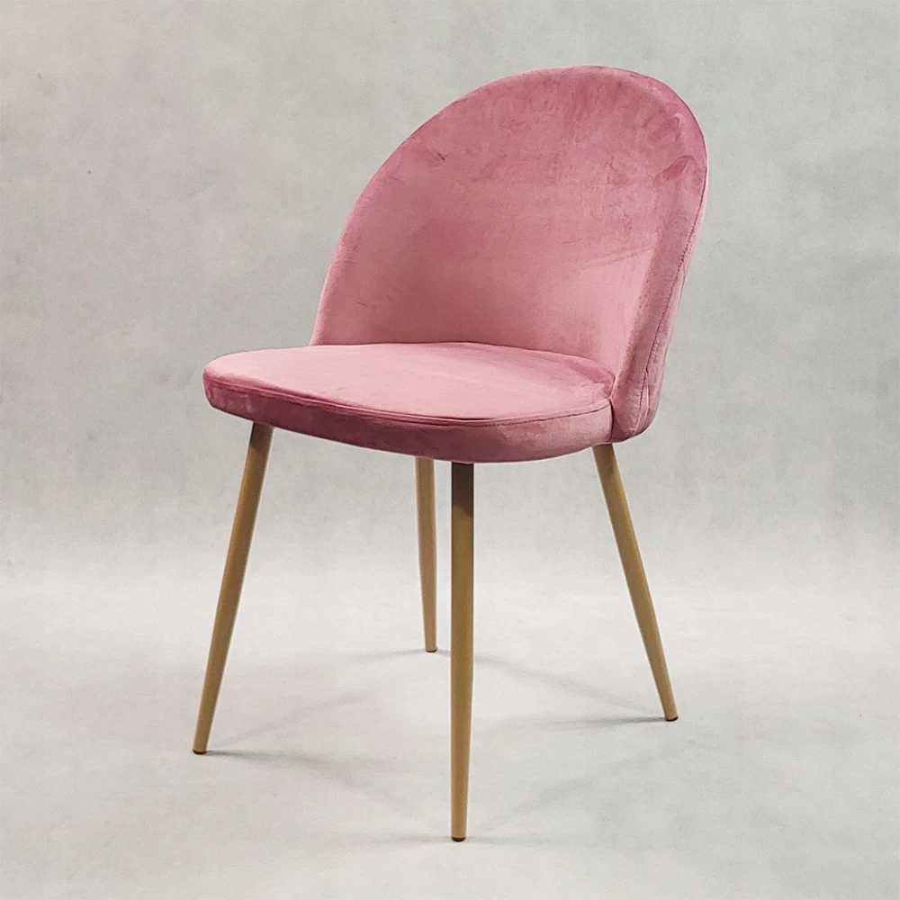 Bm Design 4 Denwer Velvet rožinės spalvos kėdės - aksomas