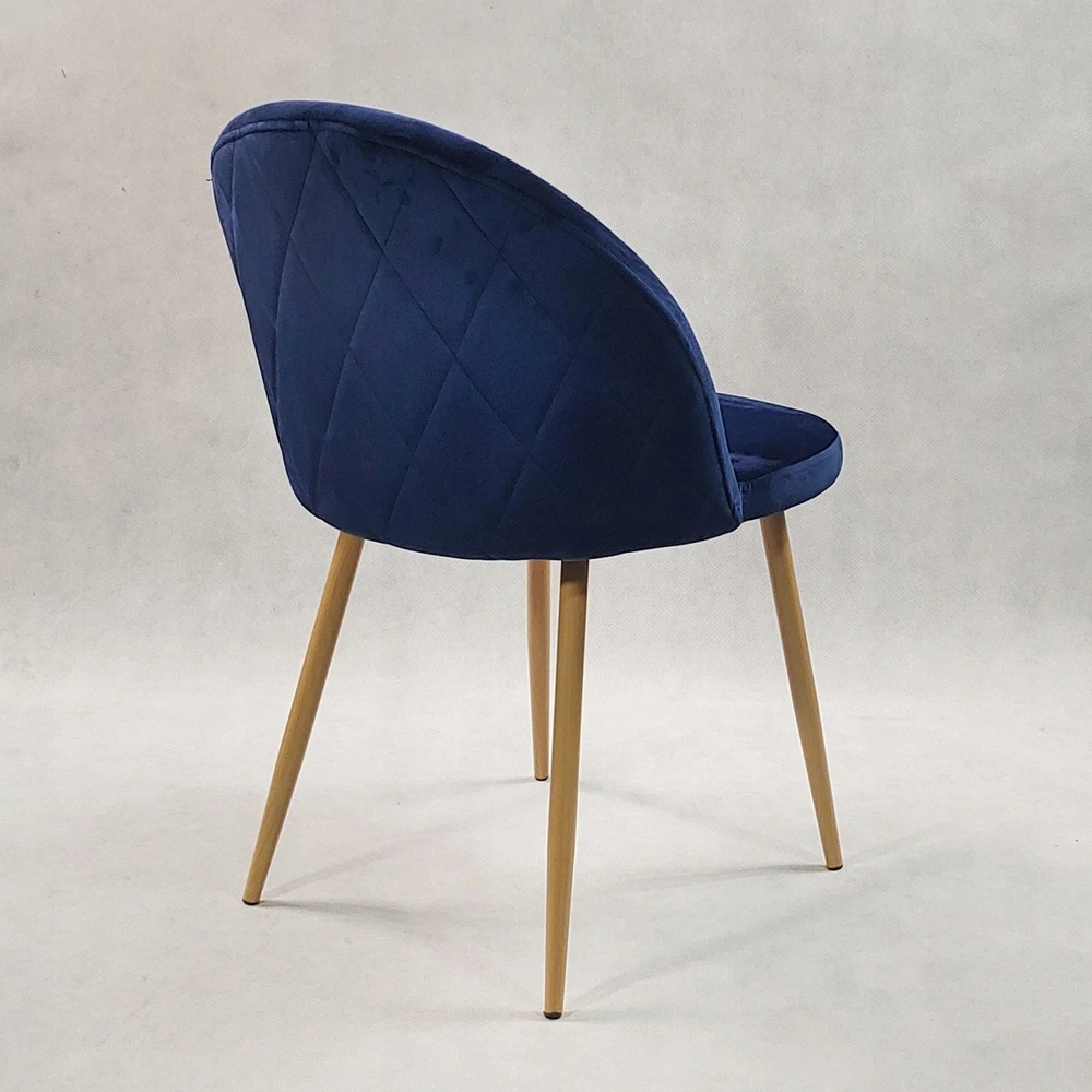 Bm Design 4 DENWER VELVET tamsiai mėlynos spalvos kėdės - aksomas