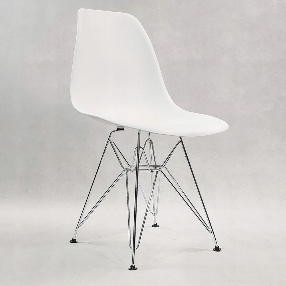 Bm Design 4 DSR Milano kėdės, baltos, metalinės kojos