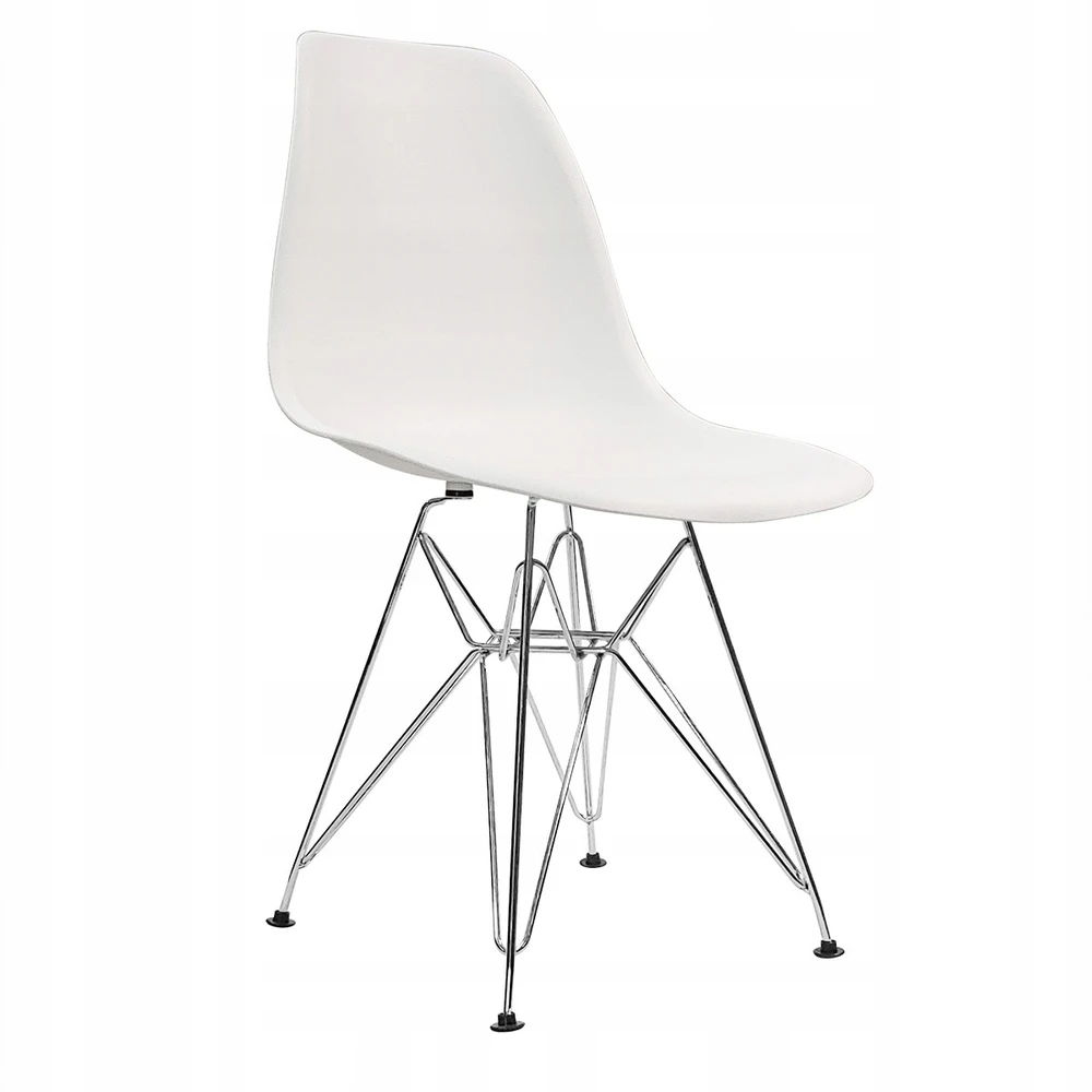 Bm Design 4 DSR Milano kėdės, baltos, metalinės kojos