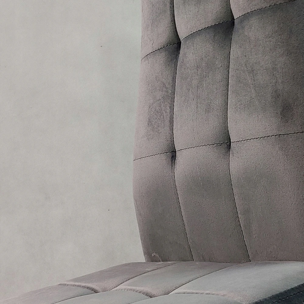 Bm Design 4 MONAKO VELVET kėdės, pilkos, aptrauktos aksomu