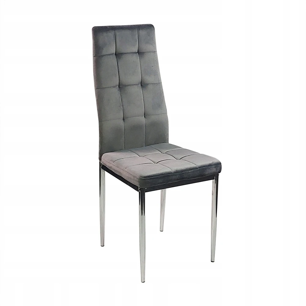 Bm Design 4 MONAKO VELVET kėdės, pilkos, aptrauktos aksomu