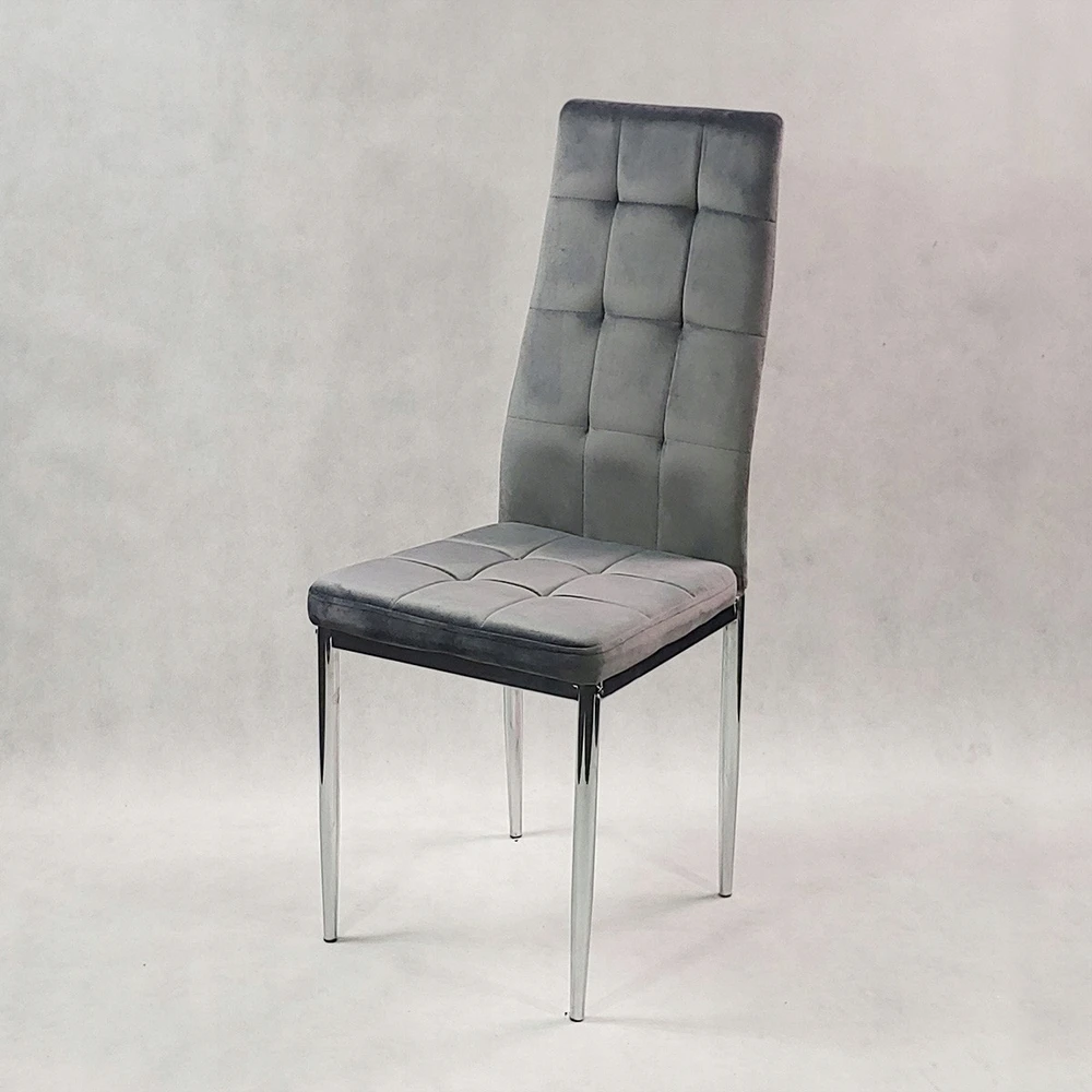 Bm Design 4 MONAKO VELVET kėdės, pilkos, aptrauktos aksomu