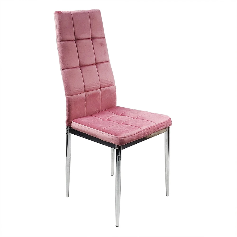 Bm Design 4 Monako Velvet kėdės, rožinės spalvos, apmuštos aksomu