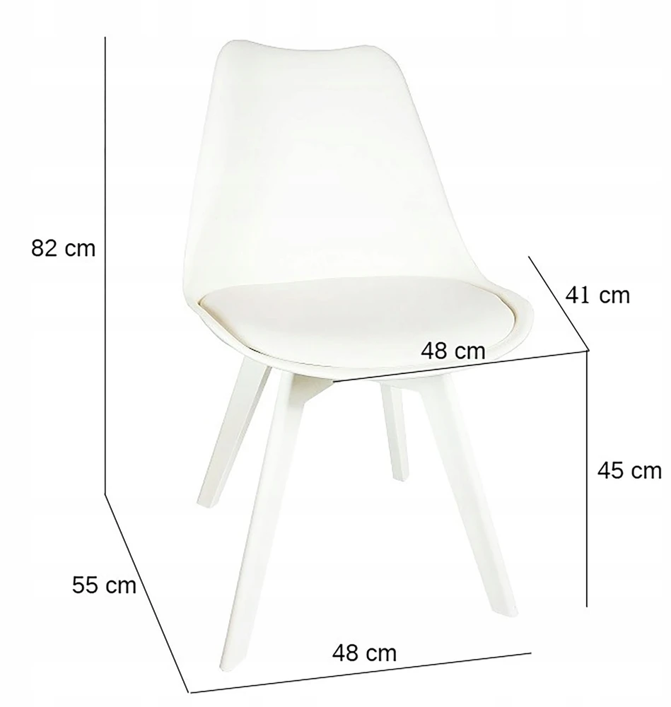Bm Design 4 NORDEN kėdės, juodos, pagalvėlė, medinė koja