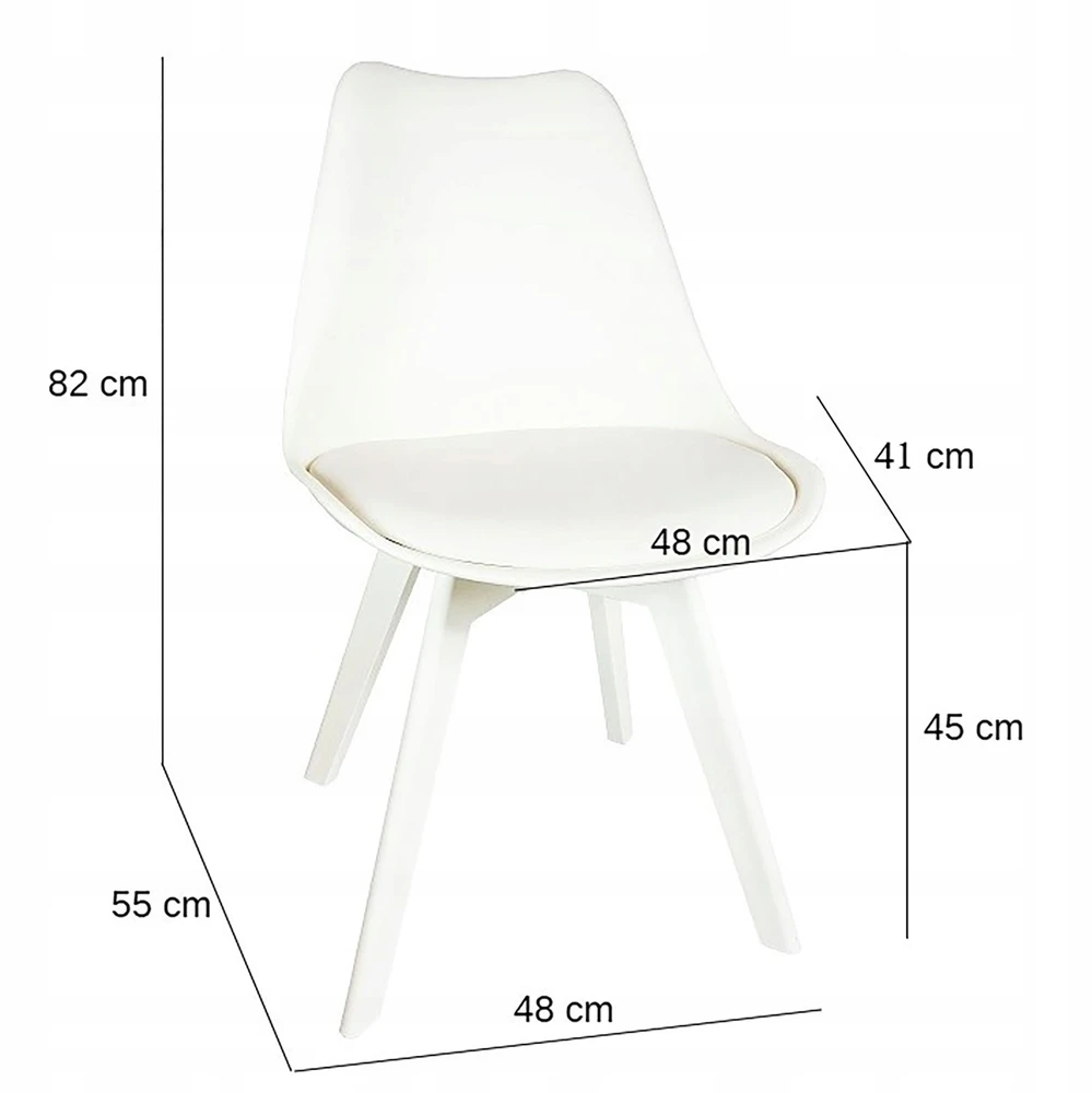 Bm Design 4 Norden kėdės, pilkos, pagalvėlė, medinės kojos