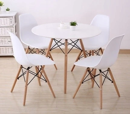 Bm Design 6 DSW Milano baltos kėdės, skandinaviška svetainė