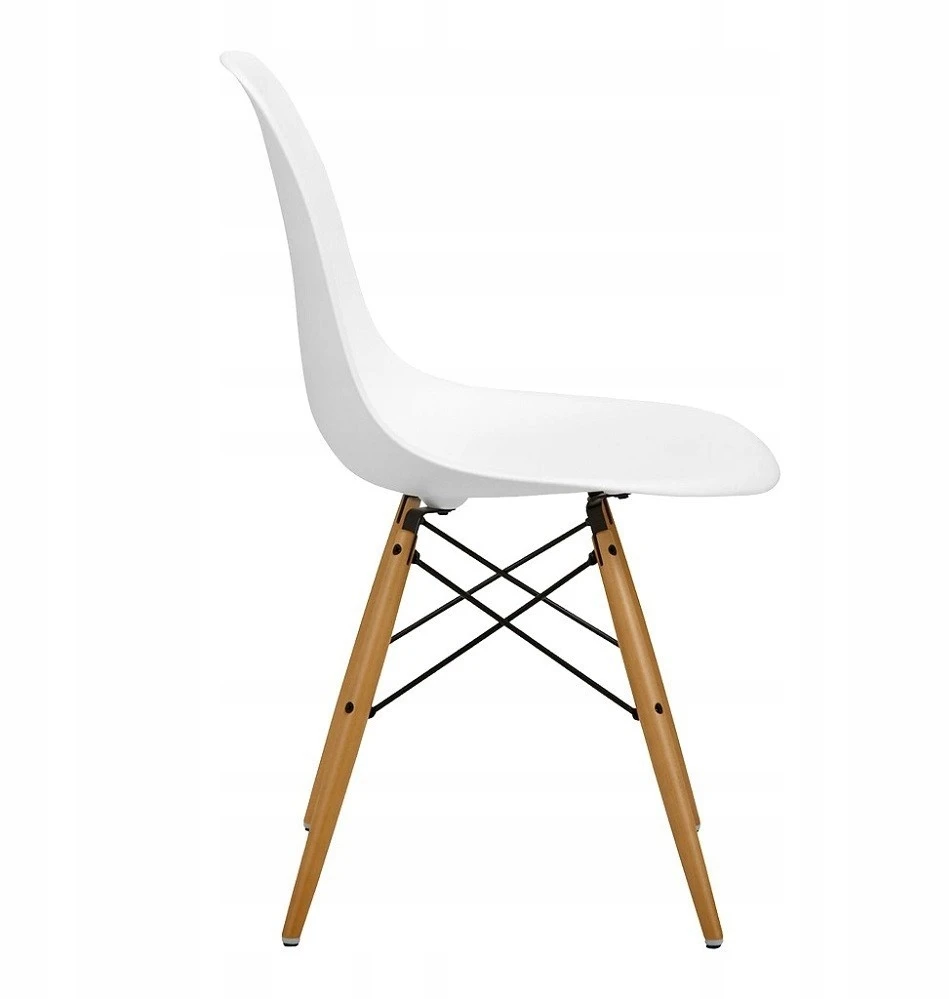 Bm Design 6 DSW Milano baltos kėdės, skandinaviška svetainė
