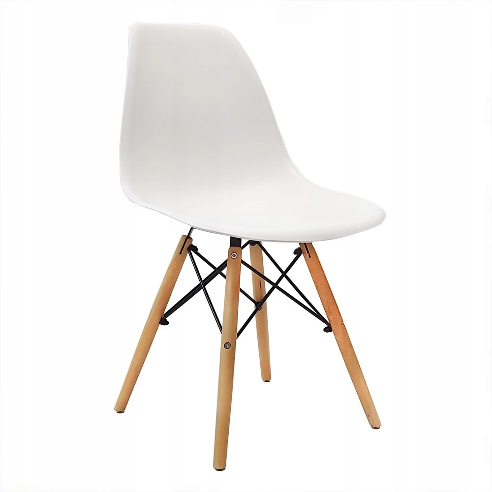 Bm Design 6 DSW Milano baltos kėdės, skandinaviška svetainė