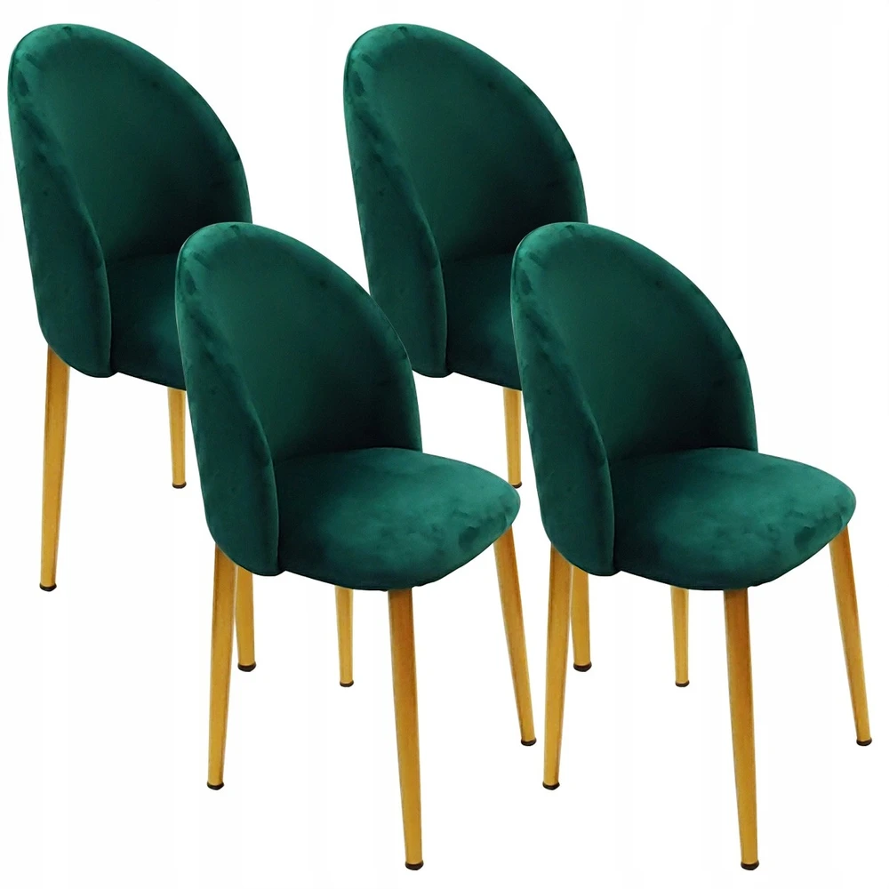 Bm Design DENWER GOLD VELVET kėdė, žalias aksomas