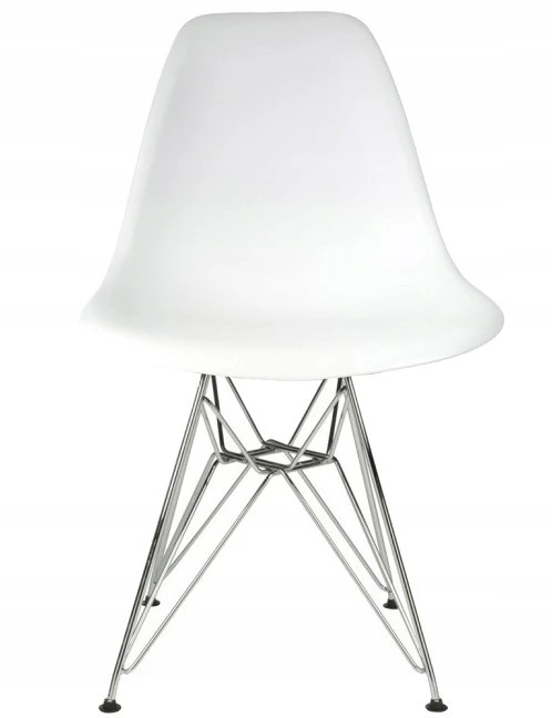 Bm Design DSR Milano kėdė, balta, skandinaviška, metalinė koja