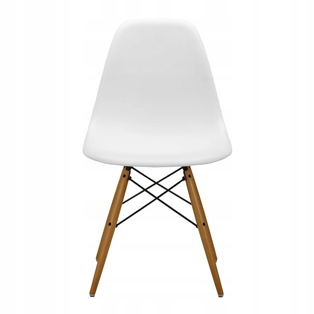 Bm Design DSW Milano kėdė, baltos skandinaviškos medienos kojos