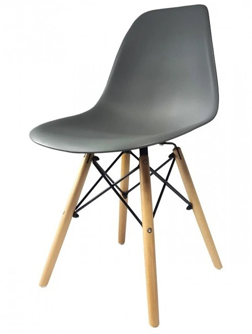 Bm Design DSW Milano kėdė, grafitas, skandinaviškos medienos kojos