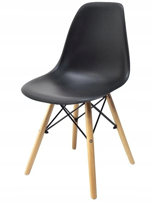 Bm Design DSW Milano kėdė, juoda skandinaviško medžio koja