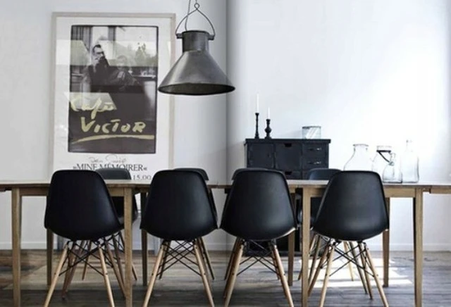 Bm Design DSW Milano kėdė, juoda skandinaviško medžio koja