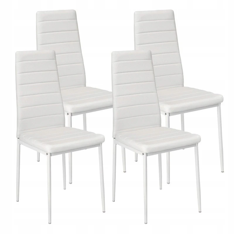 Bm Design Gražios baltos kėdės, 6 vnt., apmuštos