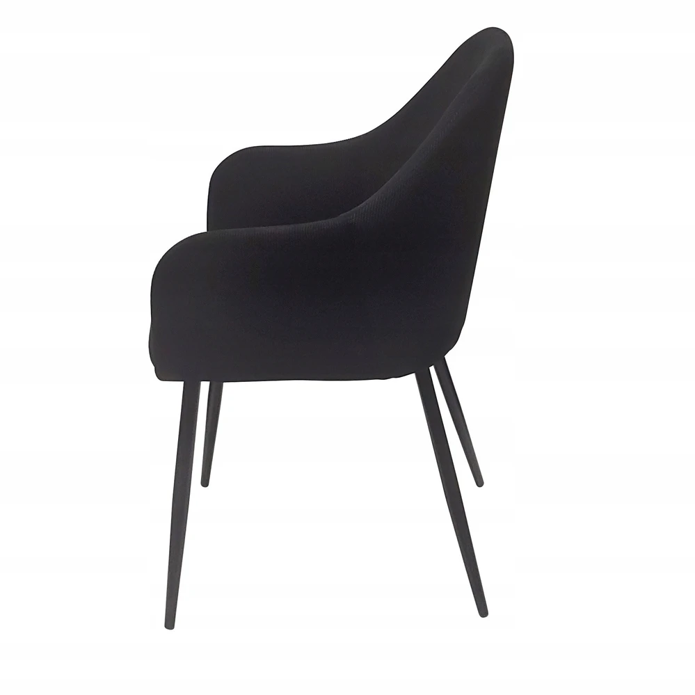 Bm Design Kėdė MONTANA, juodas velvetas, juodos metalinės kojos