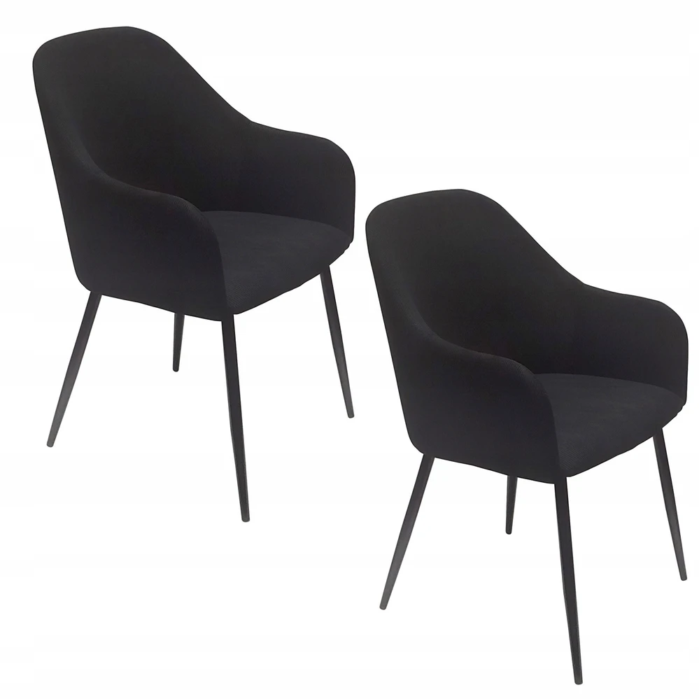 Bm Design Kėdė MONTANA, juodas velvetas, juodos metalinės kojos