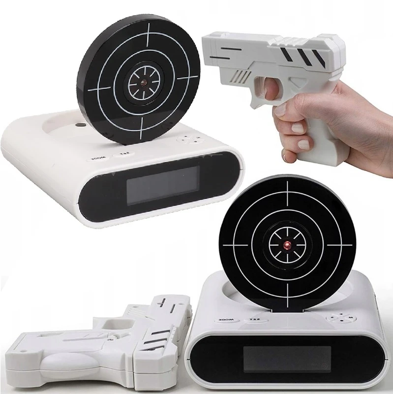 Bntrade BUDZIK SNAJPERA ZEGAR BUDZIK DLA DZIECI BUDZIK PISTOLET ZEGAR ELEKTRONICZNY