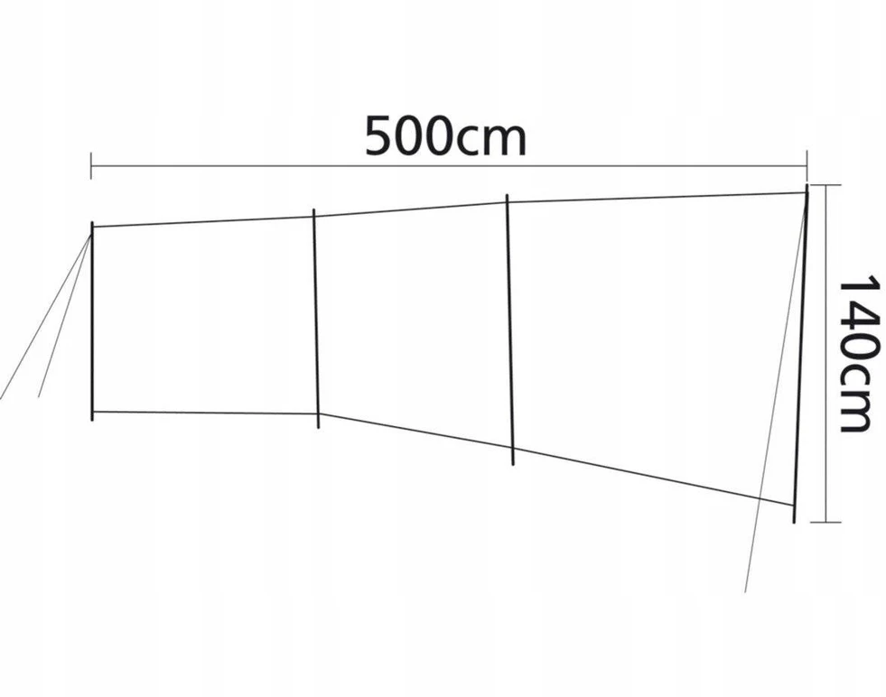 Bo Camp paplūdimio ekranas 140x500cm 3 dalių