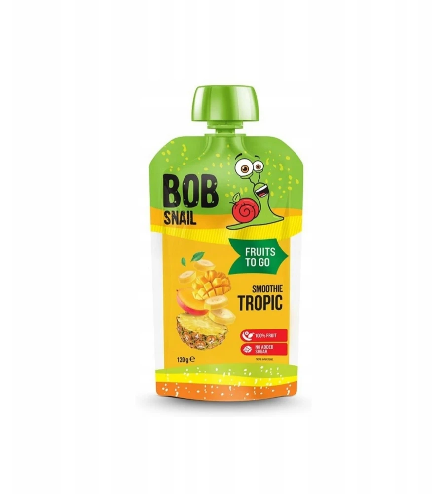 Bob Snail Bananų-ananasų-mango kokteilis BOB SRAIGĖ 1200g (10 x 120g) >>