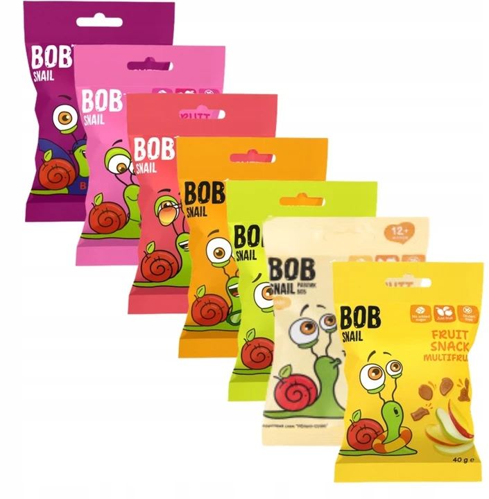 BOB SNAIL owocowe ŻELKI mix SMAKÓW 7 x 40g