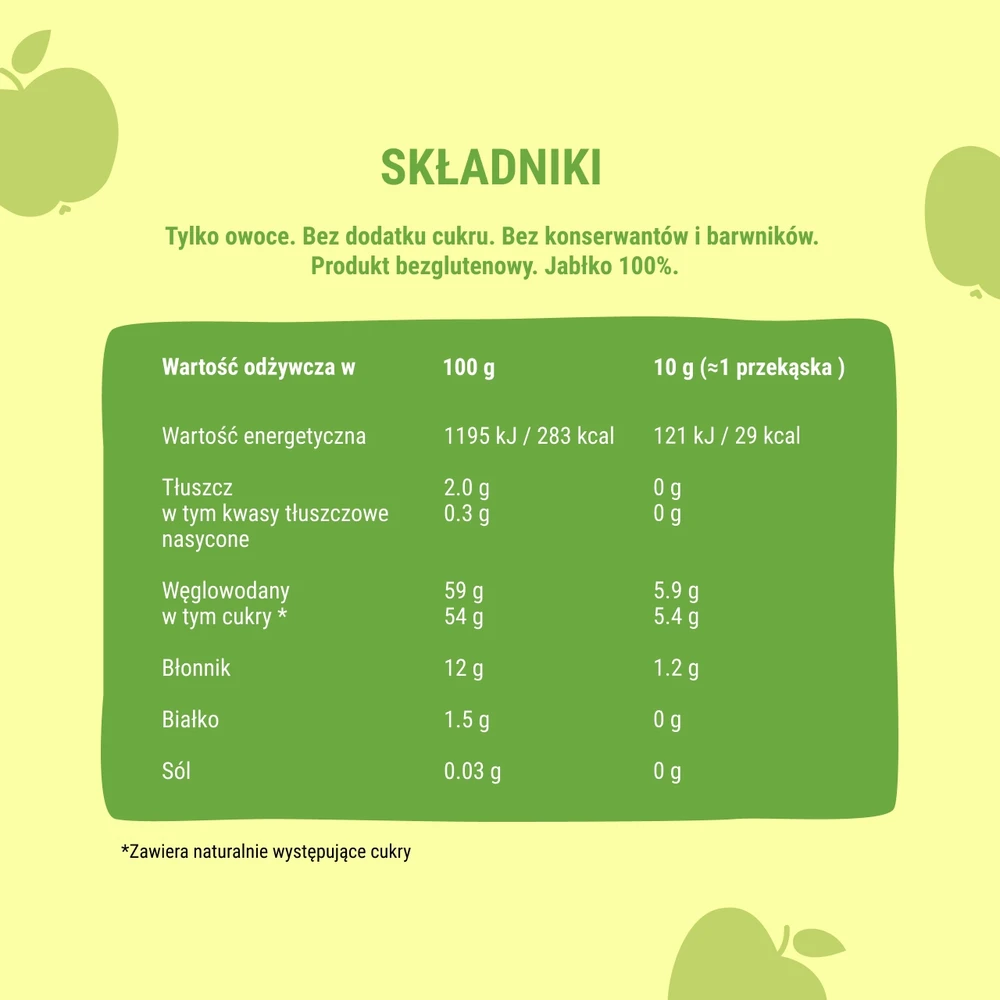 BOB SNAIL vaisiniai suktinukai VYŠNIŲ OBUOLIŲ SKOVIŲ MIŠINYS be cukraus 500g 50 vnt.