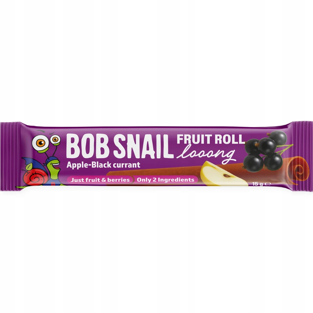 BOB SNAIL vaisių suktinukai Looong obuolių serbentų rinkinys 30x15g BE CUKRAUS